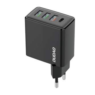 Cables - Travel charger Dudao A5HEU 3x USB + USB-C, PD 20W (black) A5HEU black - quick order from manufacturer