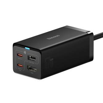 Зарядные устройства - Wall charger Baseus GaN5 Pro 2xUSB-C + USB + HDMI, 67W (black) CCGP110201 - быстрый заказ от производителя