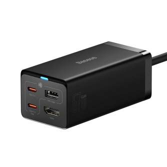 Telefonų, planšetinių kompiuterių ir GPS įkrovikliai - Wall charger Baseus GaN5 Pro 2xUSB-C + USB + HDMI, 67W (black) CCGP110201