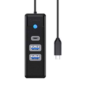Docks & HUB - Orico Hub Adapter USB-C to 2x USB 3.0 + USB-C, 5 Gbps, 0.15m (Black) PWC2U-C3-01 - быстрый заказ от производителя