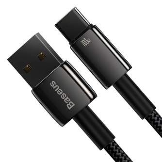 Kabeļi - Baseus Tungsten zelta kabelis no USB uz USB-C, 100 W, 2 m (melns) CAWJ000101 CAWJ000101 - ātri pasūtīt no ražotāja