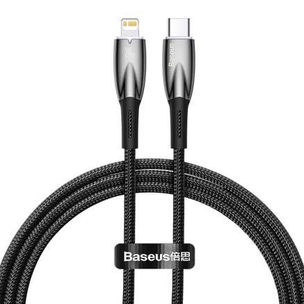 USB-C cable for Lightning Baseus Glimmer Series, 20W, 1m (Black) CADH000001