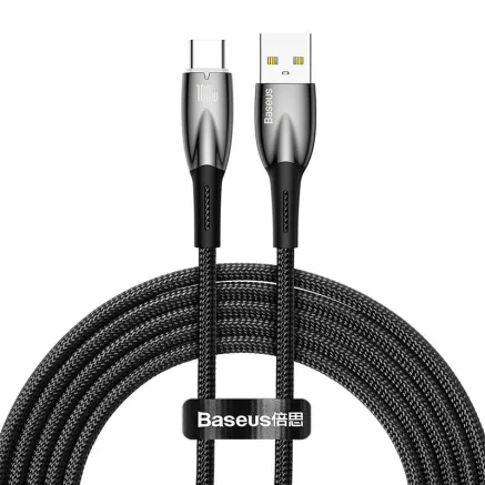 USB cable for USB-C Baseus Glimmer Series, 100W, 2m (Black) CADH000501