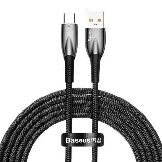 Cables - USB cable for USB-C Baseus Glimmer Series, 100W, 2m (Black) CADH000501 - quick order from manufacturer