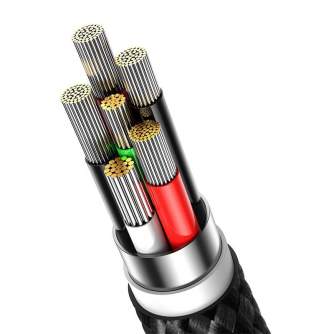 Kabeļi - USB cable for USB-C Baseus Glimmer Series, 100W, 2m (Black) CADH000501 - ātri pasūtīt no ražotāja