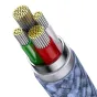 Кабели - 3in1 USB cable Baseus StarSpeed Series, USB-C + Micro + Lightning 3,5A, 1.2m (Blue) CAXS000017 - быстрый заказ от произ