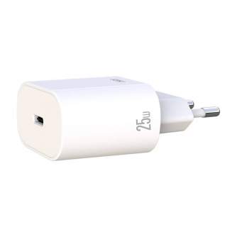 Kabeļi - Wall Charger XO L91, USB-C, 25W + USB-C to Lightning Cable (White) L91EU - ātri pasūtīt no ražotāja