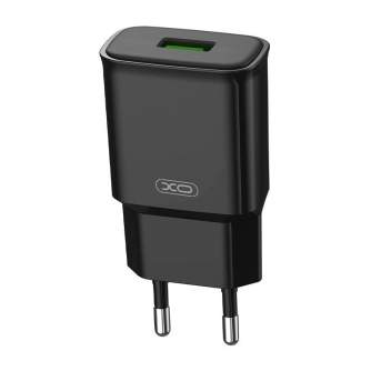 Kabeļi - Wall charger XO L92D, 1x USB, 18W, QC 3.0 (black) L92D Black - ātri pasūtīt no ražotāja