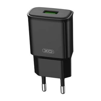 Telefonų, planšetinių kompiuterių ir GPS įkrovikliai - Wall charger XO L92D, 1x USB, 18W, QC 3.0 (black) L92D Black - купить сег