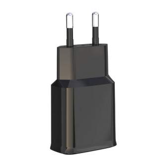 Telefonų, planšetinių kompiuterių ir GPS įkrovikliai - Wall charger XO L92D, 1x USB, 18W, QC 3.0 (black) L92D Black - купить сег