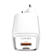 Telefonų, planšetinių kompiuterių ir GPS įkrovikliai - MFi wall charger LDNIO A2318M, USB-C+USB, USB-C to Lightning 20W A2318M ETelefonų, planšetinių kompiuterių ir GPS įkrovikliai - MFi wall charger LDNIO A2318M, USB-C+USB, USB-C to Lightning 20W A2318M E