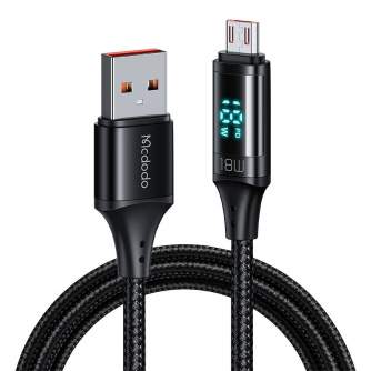 Кабели - Cable Mcdodo CA-1070 USB to Micro USB, 3A, 1.2m (black) CA-1070 - быстрый заказ от производителя