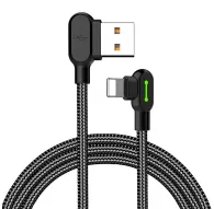 Cables - USB to Lightning cable, Mcdodo CA-4673, angled, 1.8m (black) CA-4673 - quick order from manufacturerCables - USB to Lightning cable, Mcdodo CA-4673, angled, 1.8m (black) CA-4673 - quick order from manufacturer