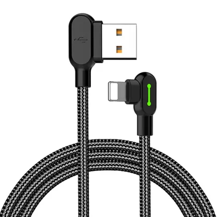 USB to Lightning cable, Mcdodo CA-4679, angled, 3m (black) CA-4679