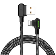 Cables - USB to Lightning cable, Mcdodo CA-4679, angled, 3m (black) CA-4679 - quick order from manufacturerCables - USB to Lightning cable, Mcdodo CA-4679, angled, 3m (black) CA-4679 - quick order from manufacturer