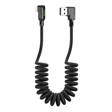 USB to Lightning cable, Mcdodo CA-7300, angled, 1.8m (black) CA-7300