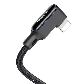 Cables - USB to Lightning cable, Mcdodo CA-7300, angled, 1.8m (black) CA-7300 - quick order from manufacturer