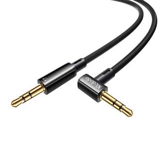 New products - AUX mini jack 3.5mm cable Mcdodo CA-7590, angled, 1.2m (black) CA-7590 - quick order from manufacturer