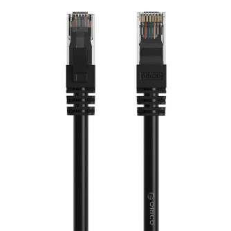 Sortimenta jaunumi - Orico RJ45 Cat.6 Round Ethernet Network Cable 1m (Black) PUG-C6-10-BK-EP - ātri pasūtīt no ražotāja