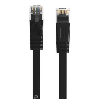 Sortimenta jaunumi - Orico RJ45 Cat.6 Flat Ethernet Network Cable 5m (Black) PUG-C6B-50-BK-EP - ātri pasūtīt no ražotāja