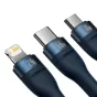 Vairs neražo - 3in1 USB cable Baseus USB 3in1 Baseus Flash Series, USB-C + Micro + Lightning 