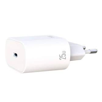 Cables - Wall Charger XO L91EU USB-C, 25W (white) L91 EU - quick order from manufacturer