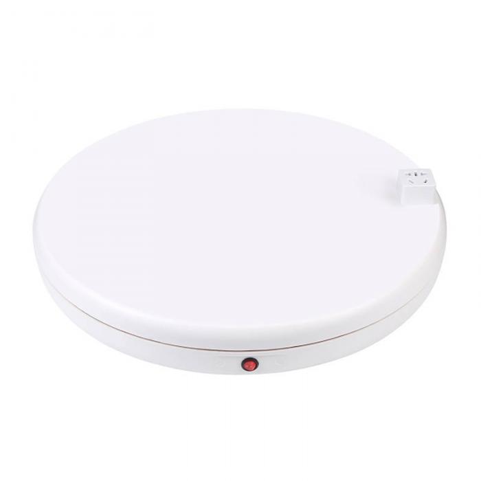3D/360 systems - Rotating display stand Puluz with power socket 45 cm (white) PU3148EU - buy today in store and with delivery