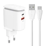 Mobilo tālruņu, planšetdatoru, GPS lādētāji - Wall charger LDNIO A2423C USB, USB-C + MicroUSB cable A2423C Micro - ātri pasūtīt no ražotājaMobilo tālruņu, planšetdatoru, GPS lādētāji - Wall charger LDNIO A2423C USB, USB-C + MicroUSB cable A2423C Micro - ātri pasūtīt no ražotāja