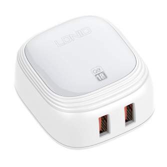 Cables - Wall charger LDNIO A2512Q 2USB 18W + USB-C cable A2512Q Type C - quick order from manufacturer