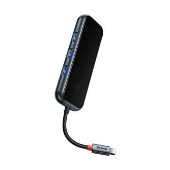 Sortimenta jaunumi - Adapter 4w1 Baseus Hub USB-C na 4xUSB 3.0 (Dark Grey) WKJZ010513 - ātri pasūtīt no ražotāja