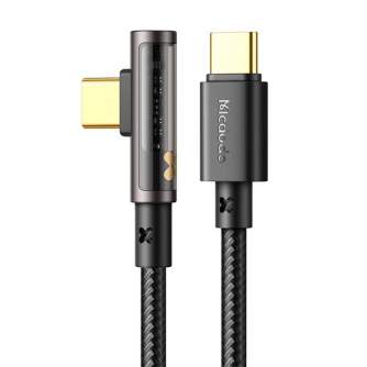 Cables - USB to USB-C Prism 90 degree cable Mcdodo CA-3400, 100W, 1.2m (black) CA-3400 - quick order from manufacturer