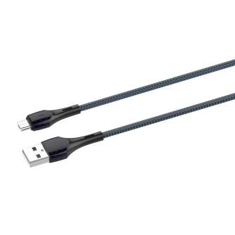 Кабели - LDNIO LS521 1m USB - Micro USB Cable (Grey-Blue) LS521 micro - быстрый заказ от производителя