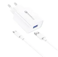 Wall charger - Foneng EU13 Wall Charger + USB to USB-C Cable, 3A (White) EU13 Type-C - quick order from manufacturerWall charger - Foneng EU13 Wall Charger + USB to USB-C Cable, 3A (White) EU13 Type-C - quick order from manufacturer