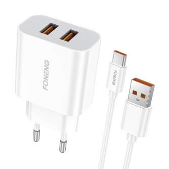 Cables - Dual USB charger Foneng EU45 Type-C EU45 Type-C - quick order from manufacturer