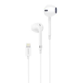 New products - Wired earphones lightning Foneng T28 iPhone (white) T28 iPhone / White - quick order from manufacturer