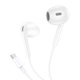 New products - Wired earphones Foneng T61 Type-C (white) T61 Type-C / White - quick order from manufacturer