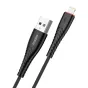 Больше не производится - Cable USB braid data Foneng X15 iPhone (black) X15 iPhone / Black