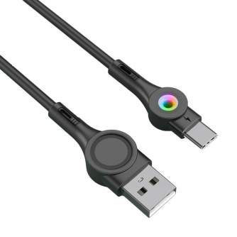 Kabeļi - Cable USB with LED light Foneng X59 type-C X59 Type-C - ātri pasūtīt no ražotāja