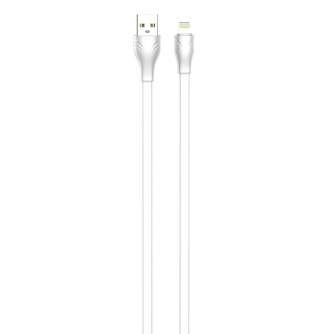 Cable USB to Lightning LDNIO LS553, 2.1A, 2m (white) LS553 lightning
