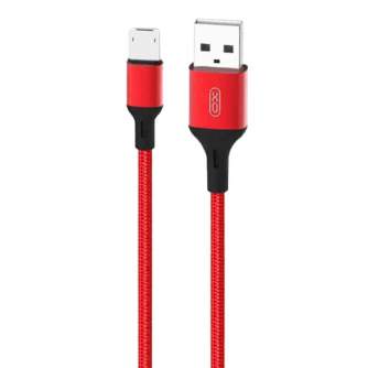 Cables - Cable USB to Micro USB XO NB143, 2m (red) - quick order from manufacturer