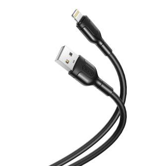 Kabeļi - Cable USB to Lightning XO NB212, 2.1A 1m (black) - ātri pasūtīt no ražotāja