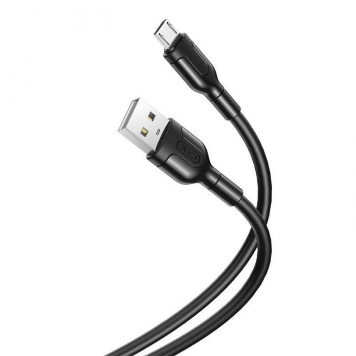 Kabeļi - Cable USB to Micro USB XO NB212 2.1A 1m (black) - ātri pasūtīt no ražotāja
