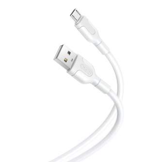 Kabeļi - Cable USB to Micro USB XO NB212 2.1A 1m (white) - ātri pasūtīt no ražotāja