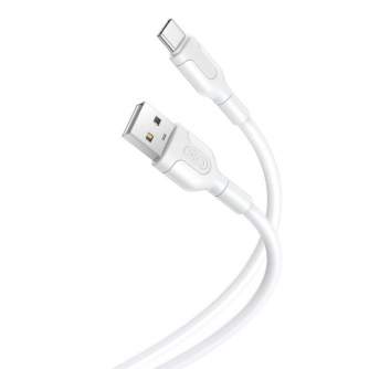 Kabeļi - Cable USB to USB-C XO NB212 2.1A 1m (white) - ātri pasūtīt no ražotāja