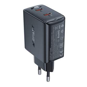 Kabeļi - Wall charger Acefast A49 2x USB-C, 35W PD (black) A49 black - ātri pasūtīt no ražotāja