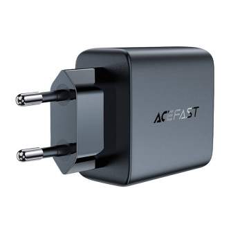 Kabeļi - Wall charger Acefast A49 2x USB-C, 35W PD (black) A49 black - ātri pasūtīt no ražotāja