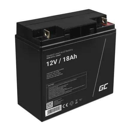 Green Cell Rechargeable battery AGM 12V 18Ah Maintenancefree for UPS ALARM AGM09