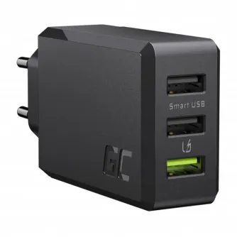 AC адаптеры, кабель питания - Беспроводное зарядное устройство Green Cell GC ChargeSource 3 3xUSB 30W с функциями - быстрый заказ от производителя