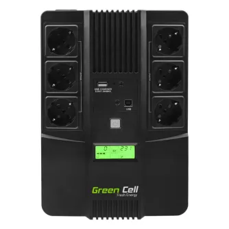 AC адаптеры, кабель питания - Uninterruptible power supply UPS Green Cell AiO 800VA 480W UPS07 - быстрый заказ от производителя
