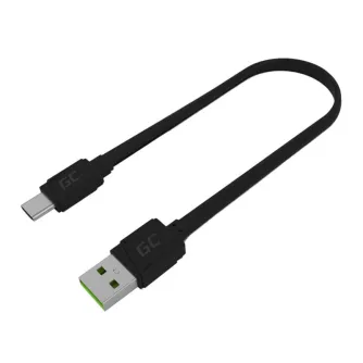 Vairs neražo - Cable USB - USB-C Green Cell GCmatte, 25cm, with Ultra Charge, QC 3.0 KABGC03